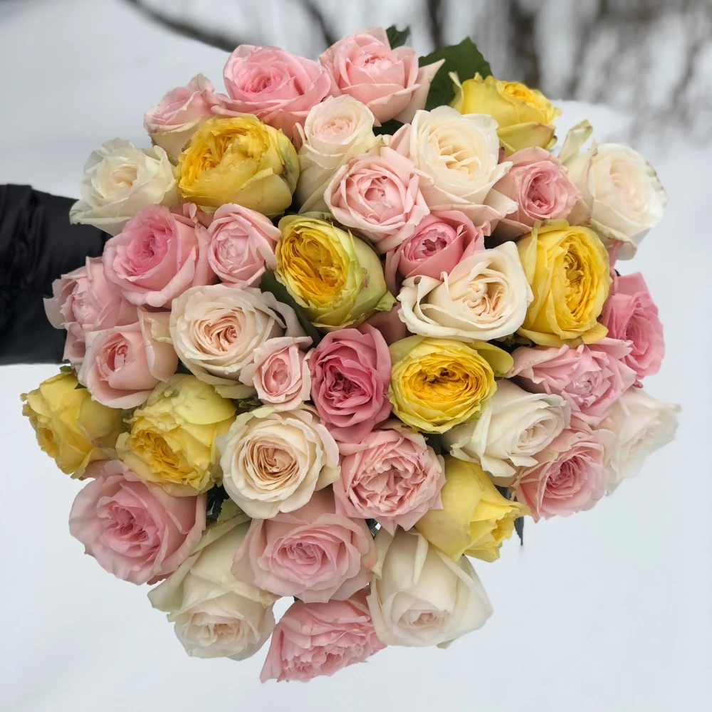 Микс из пионовидной розы 41